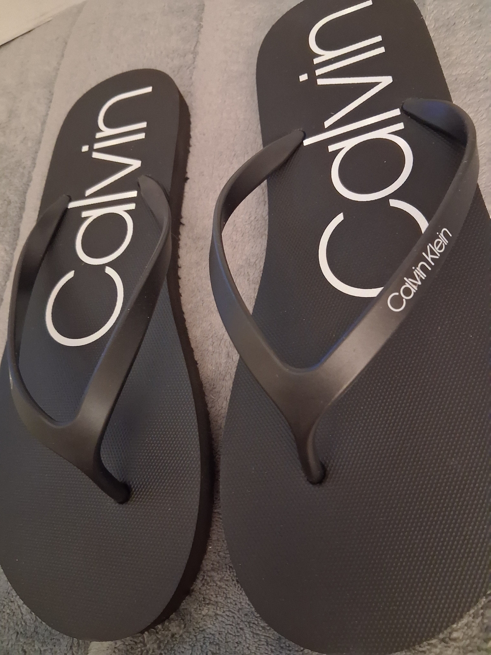 Calvin Klein Black Flip Flop Sandals